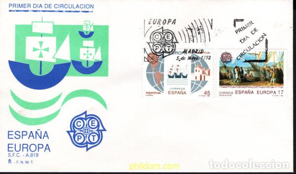 Sellos: 22973 MNH ESPA&Ntilde;A 1992 EUROPA CEPT. 500 ANIVERSARIO DEL DESCUBRIMIENTO DE AMERICA