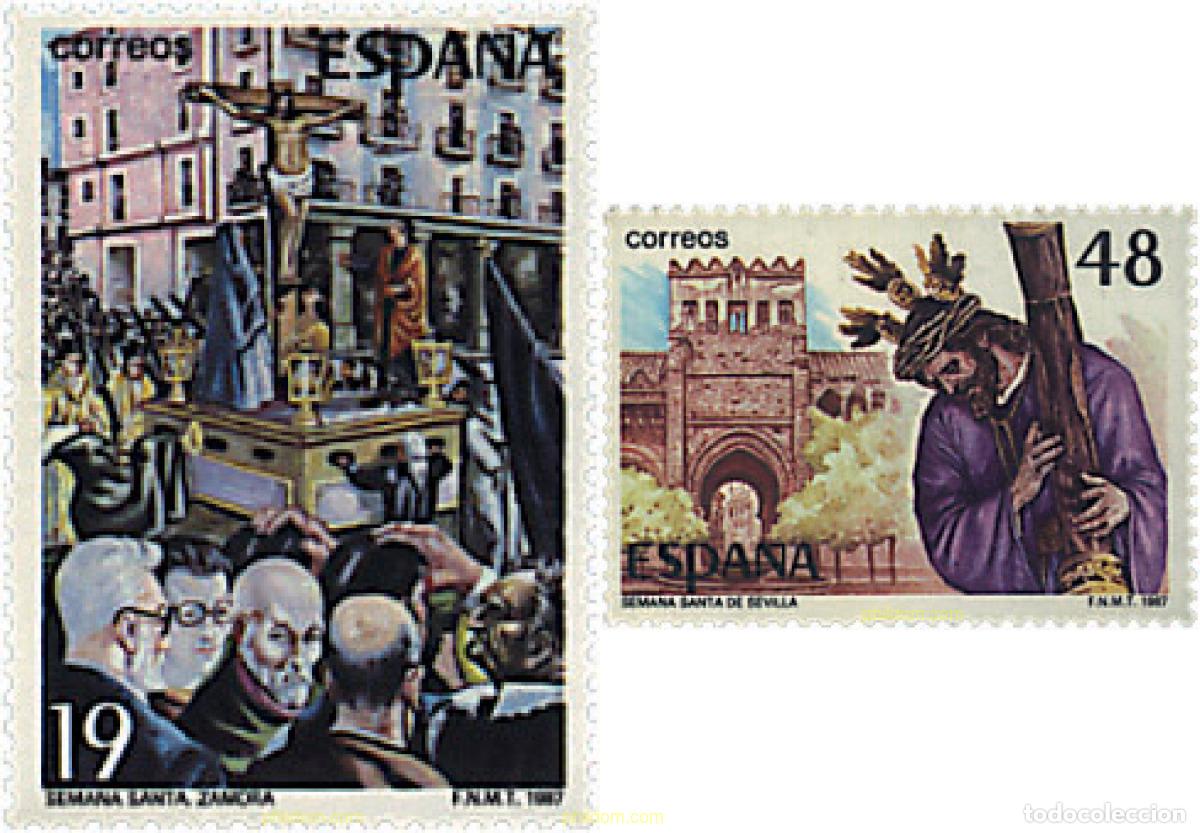 Sellos: 85154 MNH ESPA&Ntilde;A 1987 FIESTAS POPULARES