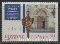 Sellos: EDIFIL N&ordm; 3389, 5&ordm; CENTENARIO DE LA UNIOVERSIDAD DE SANTIAGO DE COMPOSTELA, USAD0