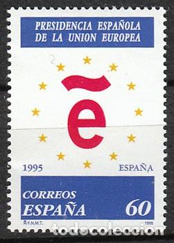 Sellos: EDIFIL N&ordm; 3387, PRESIDENCIA ESPA&Ntilde;OLA DE LA UNION EUROPEA, SIN MATASELLAR