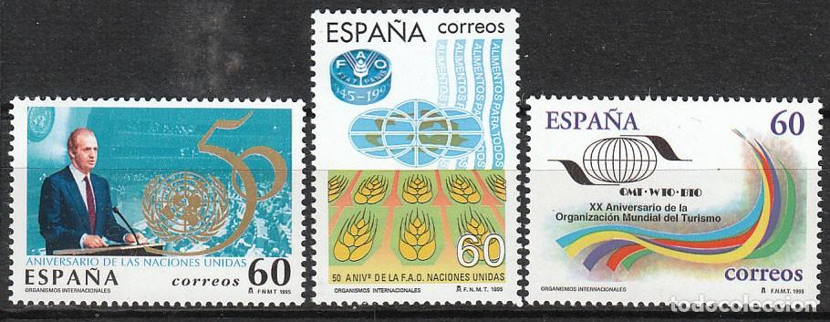 Sellos: EDIFIL 3382/4, ORGANISMOS INTERNACIONALES, NUEVO *** SERIE COMPLETA