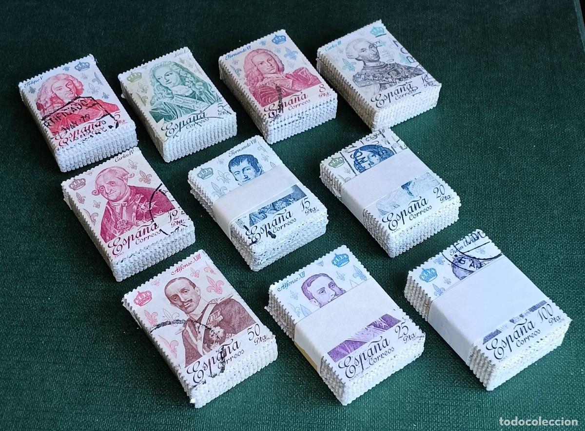 Stamps: REYES BORB&Oacute;N. 100 Series Matasello. Edifil. 2496-2505. + OBSEQUIO