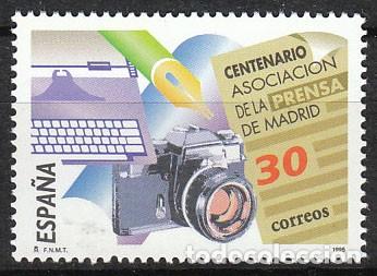 Sellos: EDIFIL N&ordm; 3363, CENTENARIO DE LA ASOCIACION DE PRENSA DE MADRID, NUEVO **