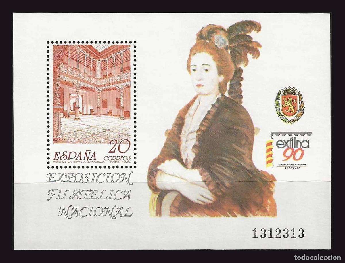 Sellos: HB Espa&ntilde;a, 1990 | EXFILNA &acute;90 | Ed: 3068, Yv: B42, Mi: B36 MNH **