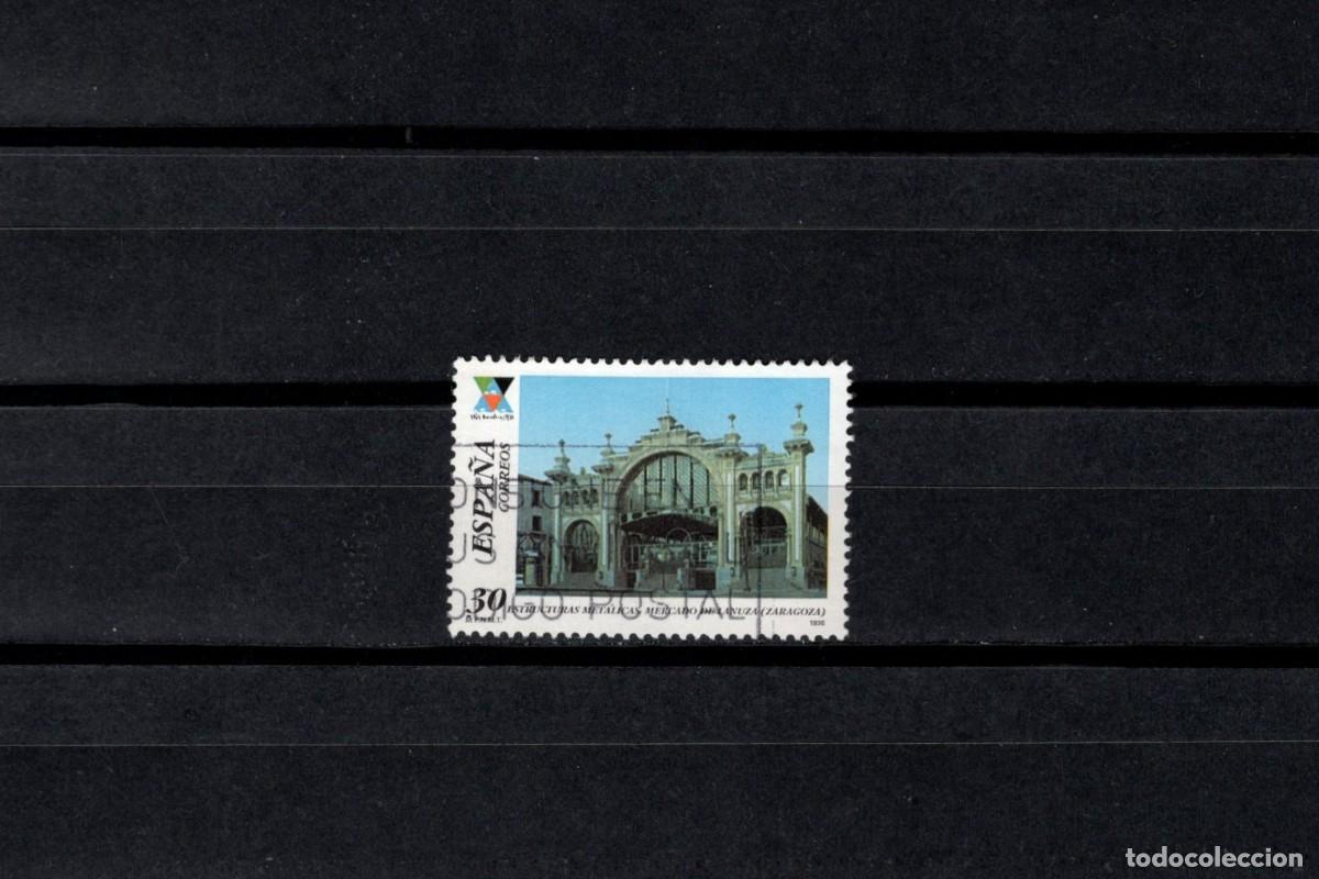 Sellos: Sello usado. Mercado Central Plaza Lanuza. Zaragoza. 5 de julio de 1996. Edifil 3444.