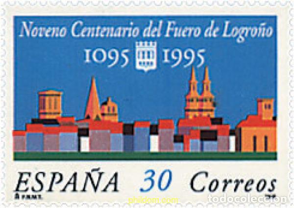 Sellos: 85469 MNH ESPA&Ntilde;A 1995 9 CENTENARIO DEL FUERO DE LOGRO&Ntilde;O