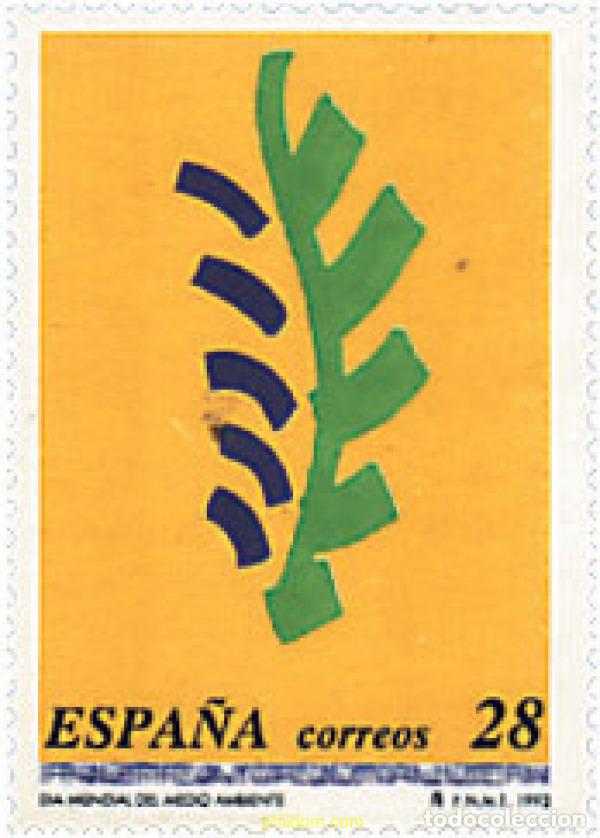 Sellos: 85443 MNH ESPA&Ntilde;A 1993 DIA MUNDIAL DEL MEDIO AMBIENTE