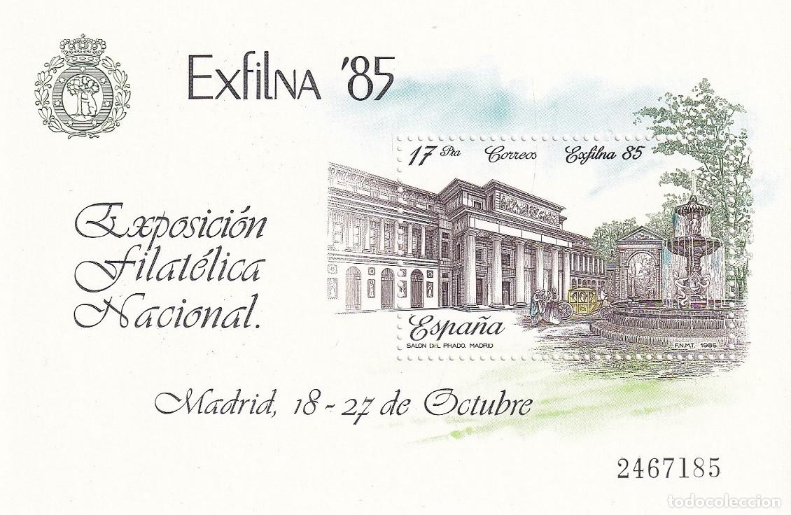Francobolli: HB Espa&ntilde;a 1985 - Exfilna 85 Exposici&oacute;n Filat&eacute;lica Nacional - Edifil 2814 - Madrid Sal&oacute;n del Prado