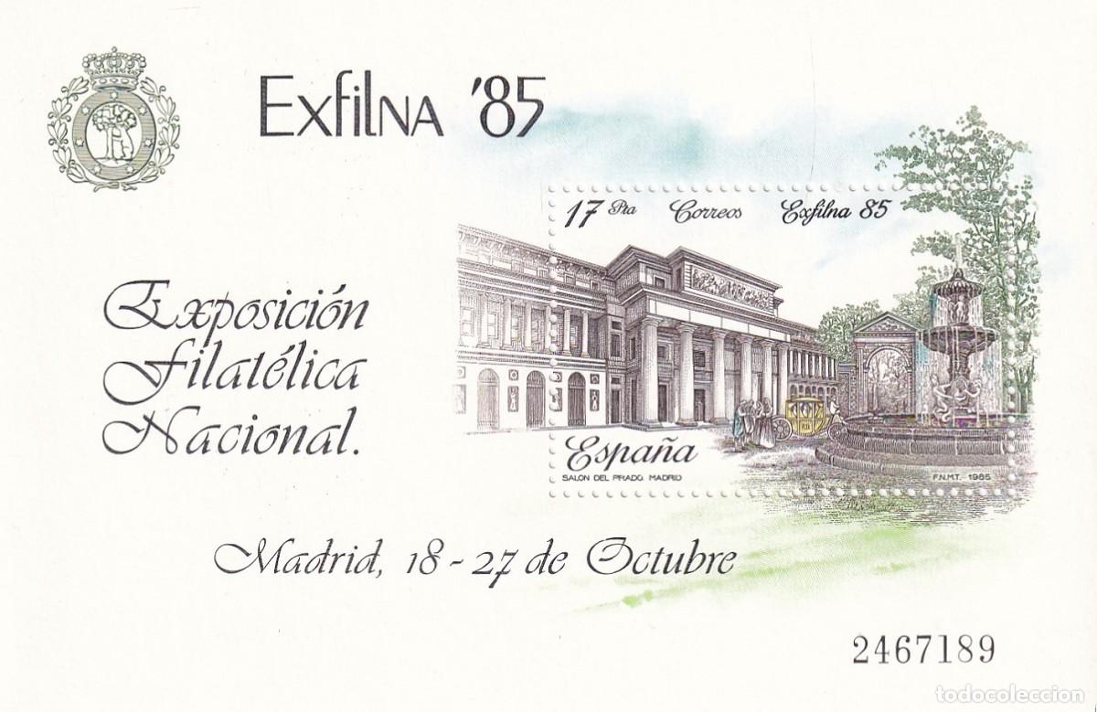Francobolli: HB Espa&ntilde;a 1985 - Exfilna 85 Exposici&oacute;n Filat&eacute;lica Nacional - Edifil 2814 - Madrid Sal&oacute;n del Prado