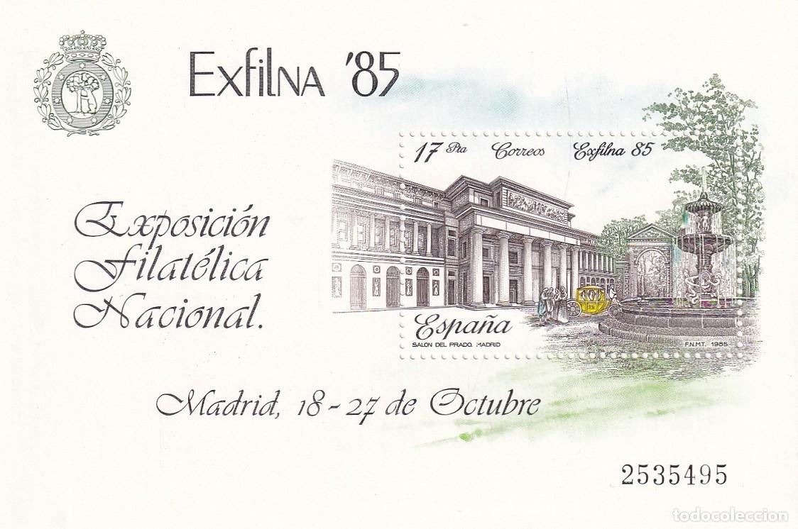 Sellos: HB Espa&ntilde;a 1985 - Exfilna 85 Exposici&oacute;n Filat&eacute;lica Nacional - Edifil 2814 - Madrid Sal&oacute;n del Prado