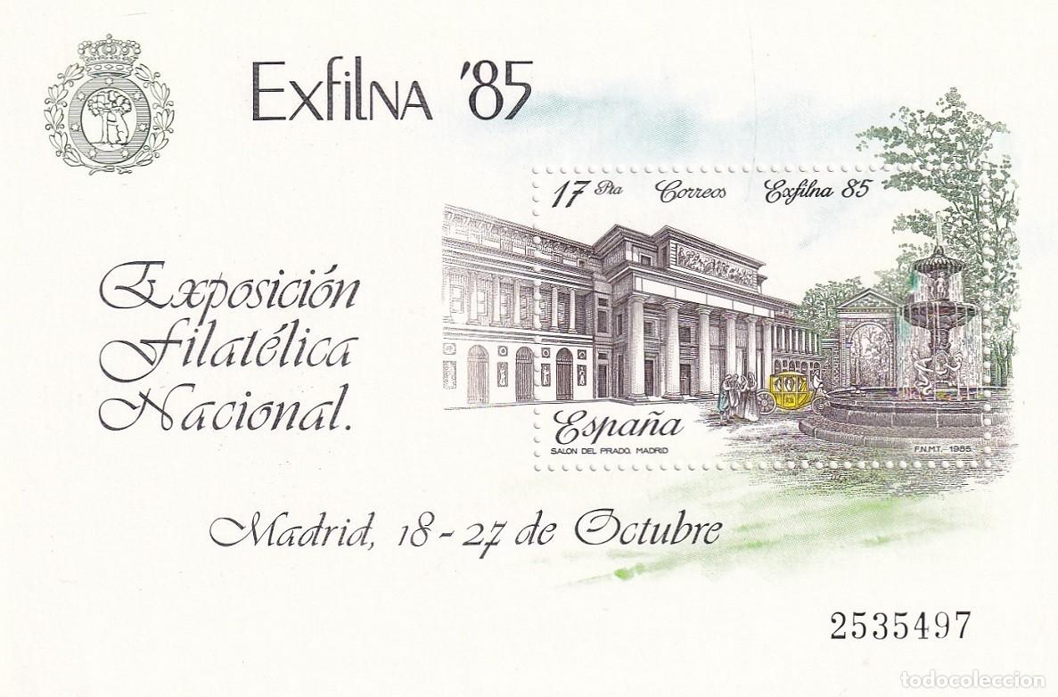 Francobolli: HB Espa&ntilde;a 1985 - Exfilna 85 Exposici&oacute;n Filat&eacute;lica Nacional - Edifil 2814 - Madrid Sal&oacute;n del Prado