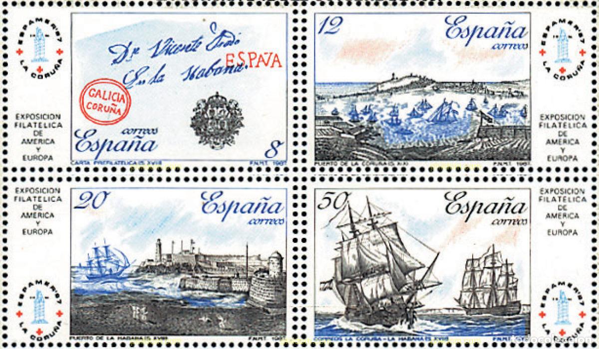 Timbres: 4145 MNH ESPA&Ntilde;A 1987 ESPAMER 87. EXPOSICION FILATELICA INTERNACIONAL