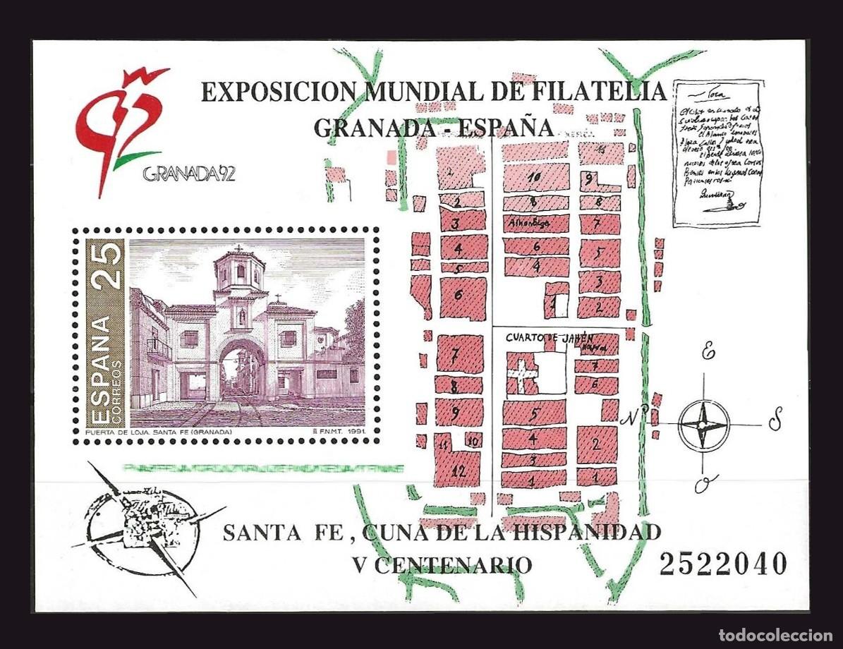 Sellos: HB Espa&ntilde;a, 1991 | Granada &acute;92 (Santa Fe) | Ed: 3109, Yv: HB 45, Mi: B39 MNH **