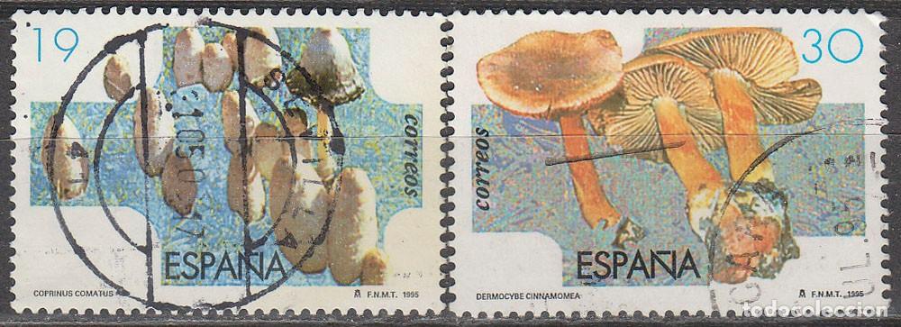 Sellos: Edifil n&ordm; 3341/2, micologia, usado (serie completa)