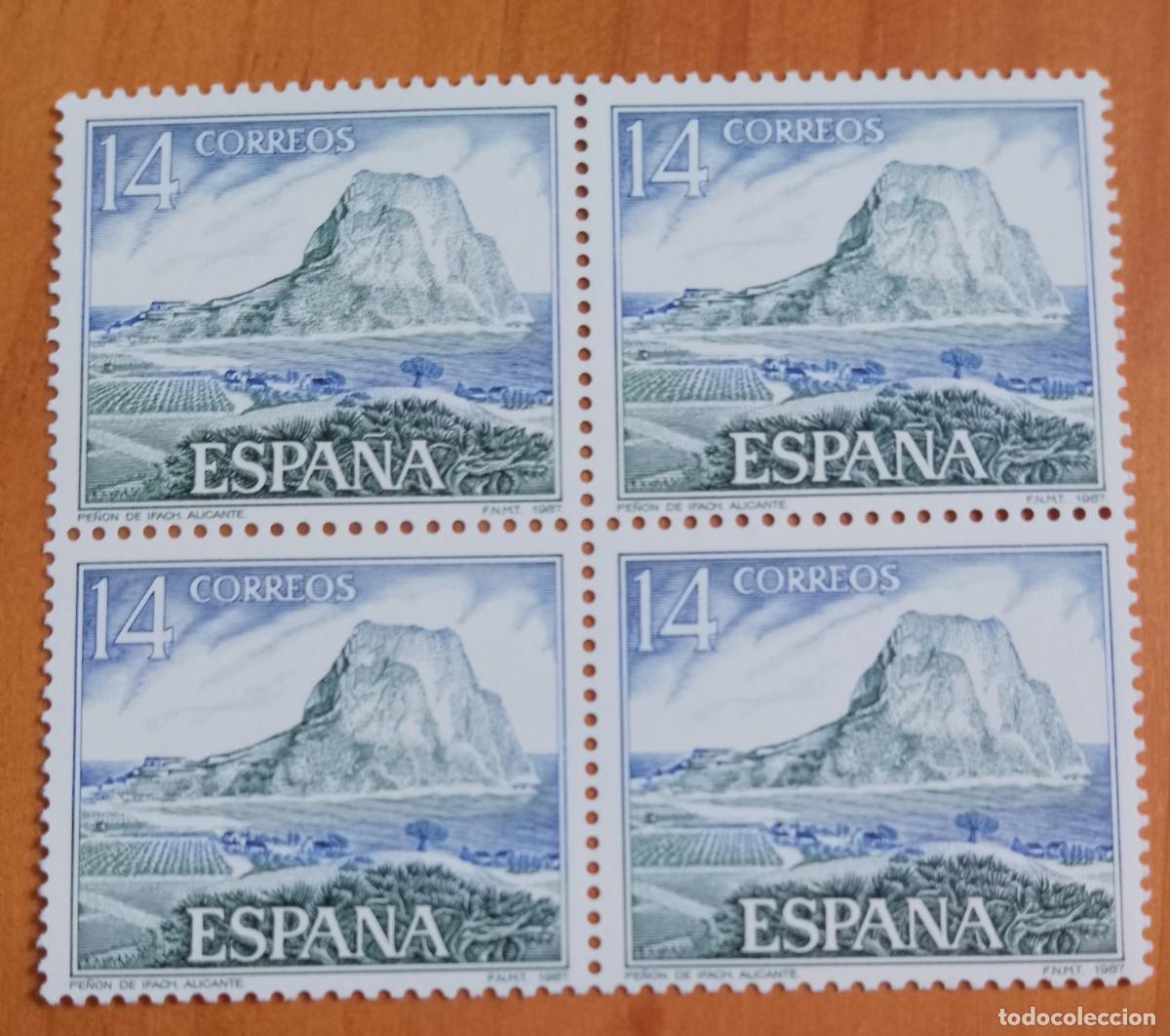 Sellos: ESPA&Ntilde;A - V/F 14 - TIRA NUEVA - A&Ntilde;O 1987, EDIFIL 2900 - TURISMO: PE&Ntilde;ON DE IFACH, ALICANTE