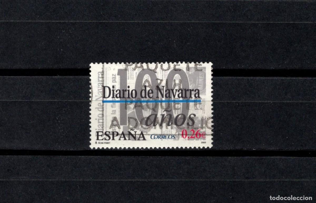 Sellos: Sello usado. Diarios centenarios. Diario de Navarra. 11 Julio de 2003. Edifil 4000.