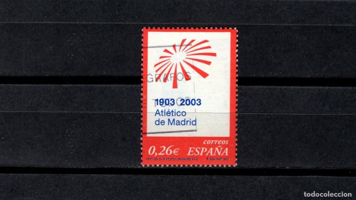 Sellos: Sello usado. Centenario Atl&eacute;tico de Madrid. 1903-2003. 25 de Abril de 2003. Edifil 3983.