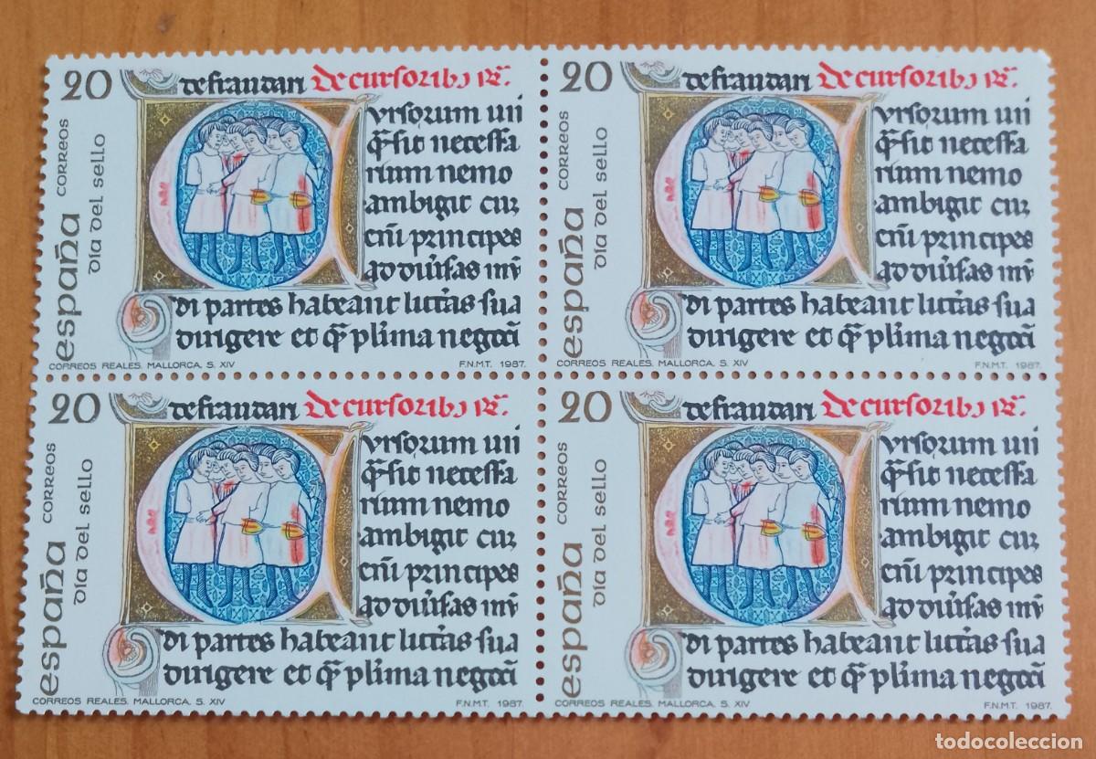 Sellos: ESPA&Ntilde;A - V/F 20 - TIRA NUEVA - A&Ntilde;O 1987 - EDIFIL 2911 - DIA DEL SELLO