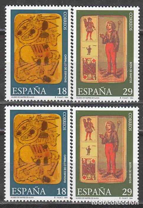 Sellos: Edifil 3317/20, Museo de Naipes de Fournier de Vitoria, nuevo *** SERIE COMPLETA