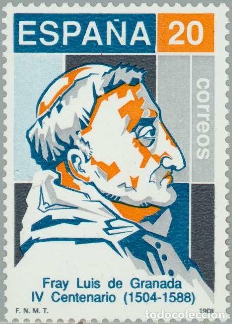 Francobolli: Espa&ntilde;a 1988 Edifil 2930 Sello ** Centenario Fray Luis de Granada Dominico Michel 2866 Yvert 2600