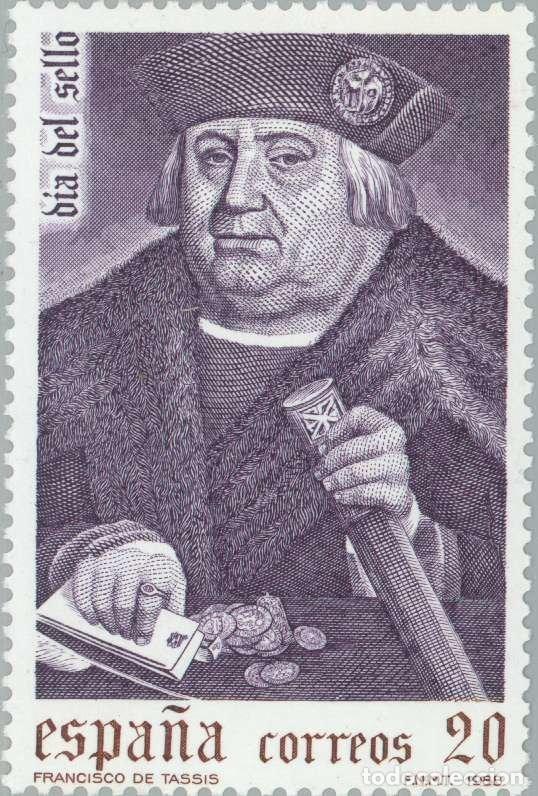 Francobolli: Espa&ntilde;a 1988 Edifil 2947 Sello ** Dia del Sello Francisco de Tassis Correo Mayor de Felipe el Hermoso