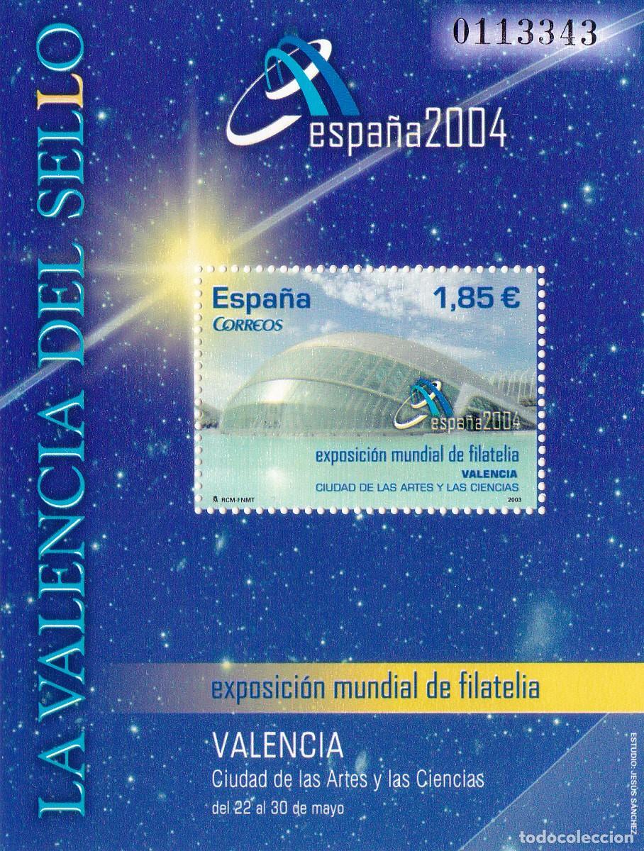 Sellos: SELLOS 2002 - Exposici&oacute;n Mundial de Filatelia Espa&ntilde;a 2004 - 4034 - hojita (NUEVOS)