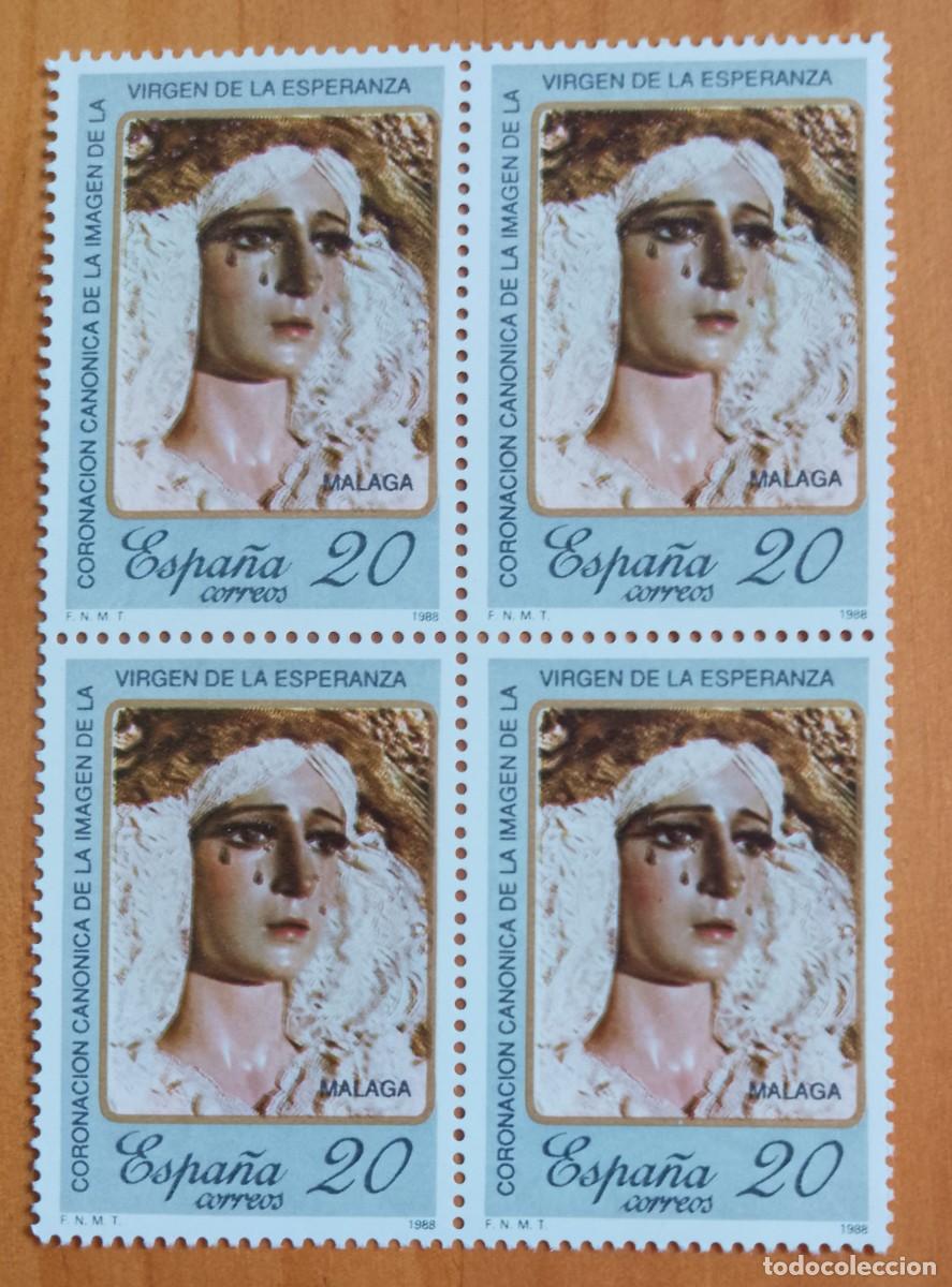Sellos: ESPA&Ntilde;A - V/F 20 - TIRA NUEVA - A&Ntilde;O 1988 - EDIFIL 2954 - CORONACION DE LA VIRGEN DE LA ESPERANZA