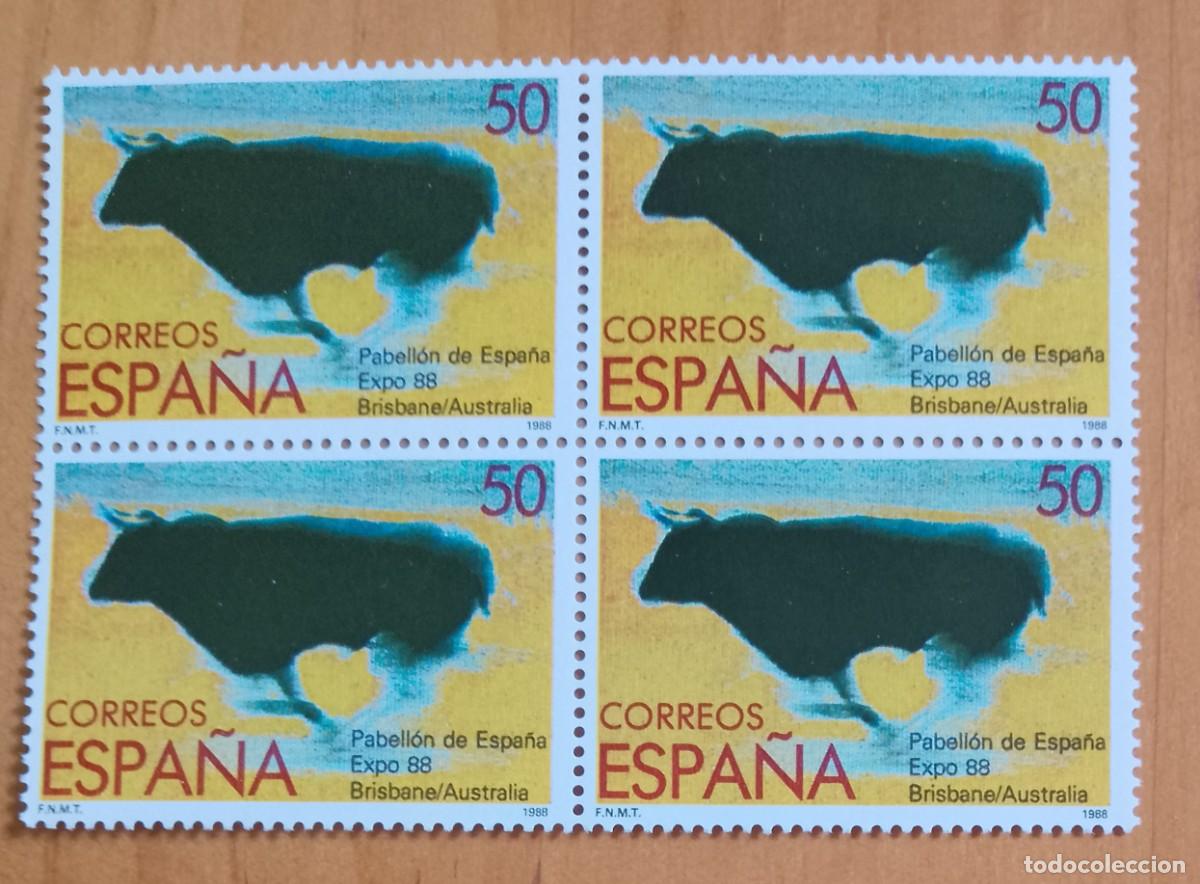 Sellos: ESPA&Ntilde;A - V/F 50 - TIRA NUEVA - A&Ntilde;O 1988 - EDIFIL 2953 - PABELLON DE ESPA&Ntilde;A