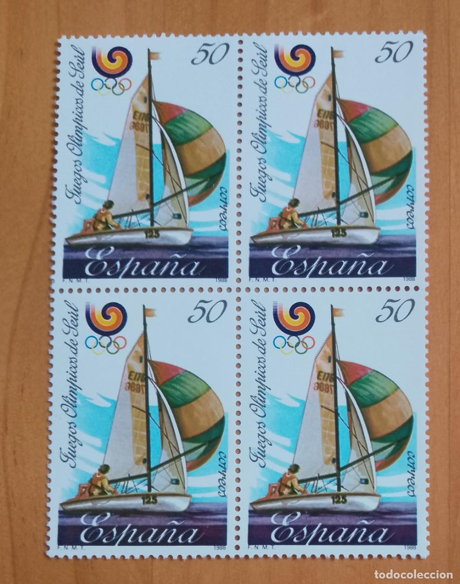 Sellos: ESPA&Ntilde;A - V/F 50 - TIRA NUEVA - A&Ntilde;O 1988 - EDIFIL 2958 - JUEGOS OLIMPICOS DE SEUL