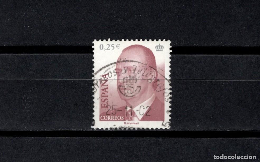 Stamps: Sello usado. Serie B&aacute;sica Rey Juan Carlos. Sello de 0.25 euros. 2 de Enero de 2002. Edifil 3860.