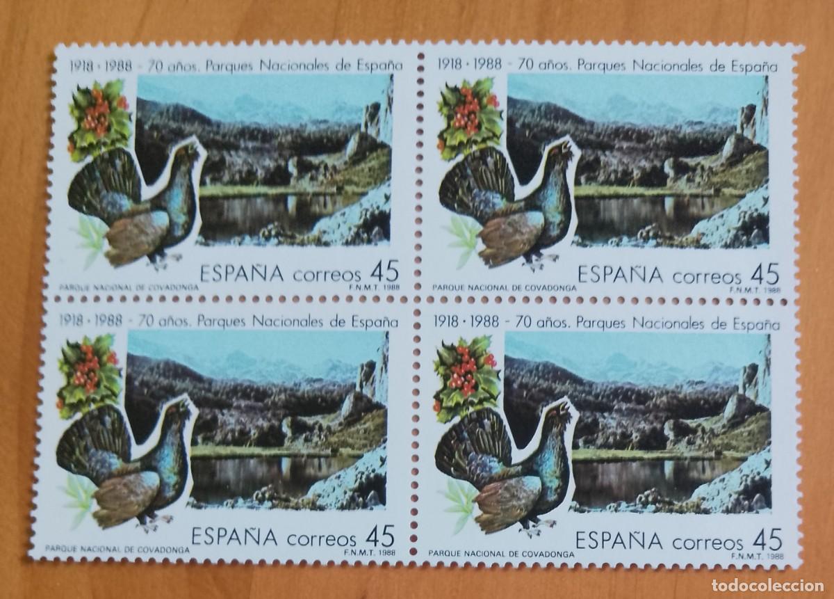 Sellos: ESPA&Ntilde;A - V/F 45 - TIRA NUEVA - A&Ntilde;O 1988 - EDIFIL 2937 - TURISMO: PARQUE NACIONAL DE COVADONGA