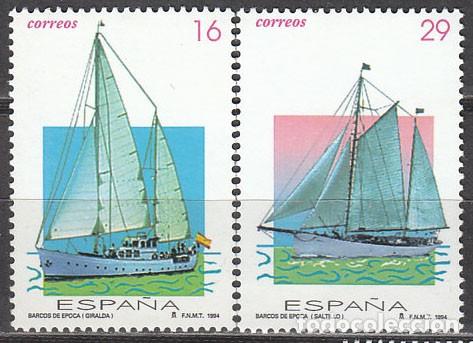 Sellos: EDIFIL 3315/6, BARCOS DE EPOCA, NUEVO **, SERIE COMPLETA