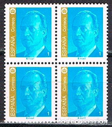 Sellos: EDIFIL N&ordm; 3305, EL REY DON JUAN CARLOS I, NUEVO *** EN BLOQUE DE 4