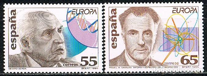 Sellos: Edifil 3301/2, Europa 1994, Severo Ochoa y Miguel Angel catalan, nuevo *** (Serie completa)