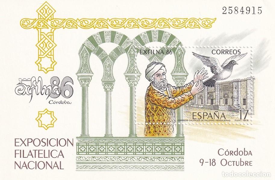 Briefmarken: HB Hojita Bloque Edifil N&ordm; 2859 - Exfilna 86 - Correos califales de palomas mensajeras - 1986 Exposi