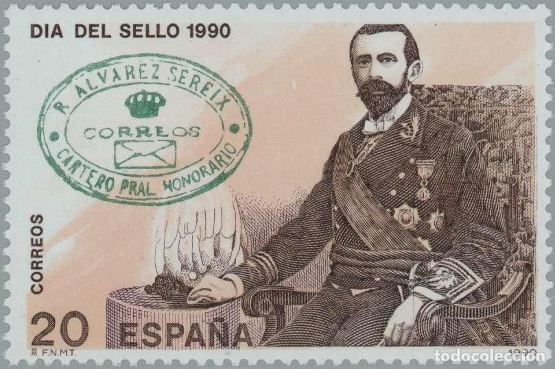 Sellos: Espa&ntilde;a 1990 Edifil 3057 Sello ** Dia del Sello Rafael Alvarez Sereix Michel 2936 Yvert 2671 Spain