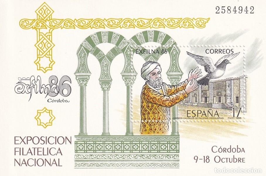 Briefmarken: HB Hojita Bloque Edifil N&ordm; 2859 - Exfilna 86 - Correos califales de palomas mensajeras - 1986 Exposi