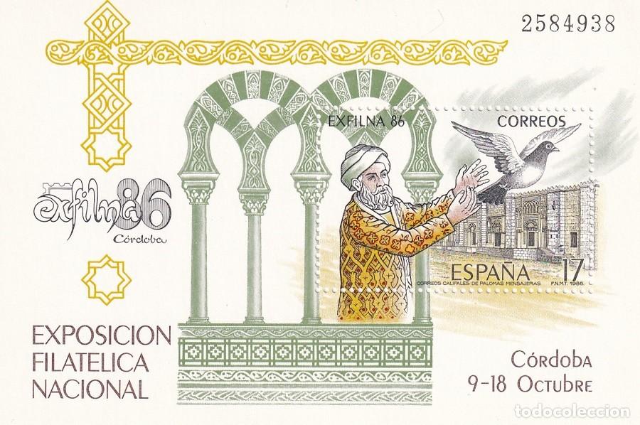 Briefmarken: HB Hojita Bloque Edifil N&ordm; 2859 - Exfilna 86 - Correos califales de palomas mensajeras - 1986 Exposi