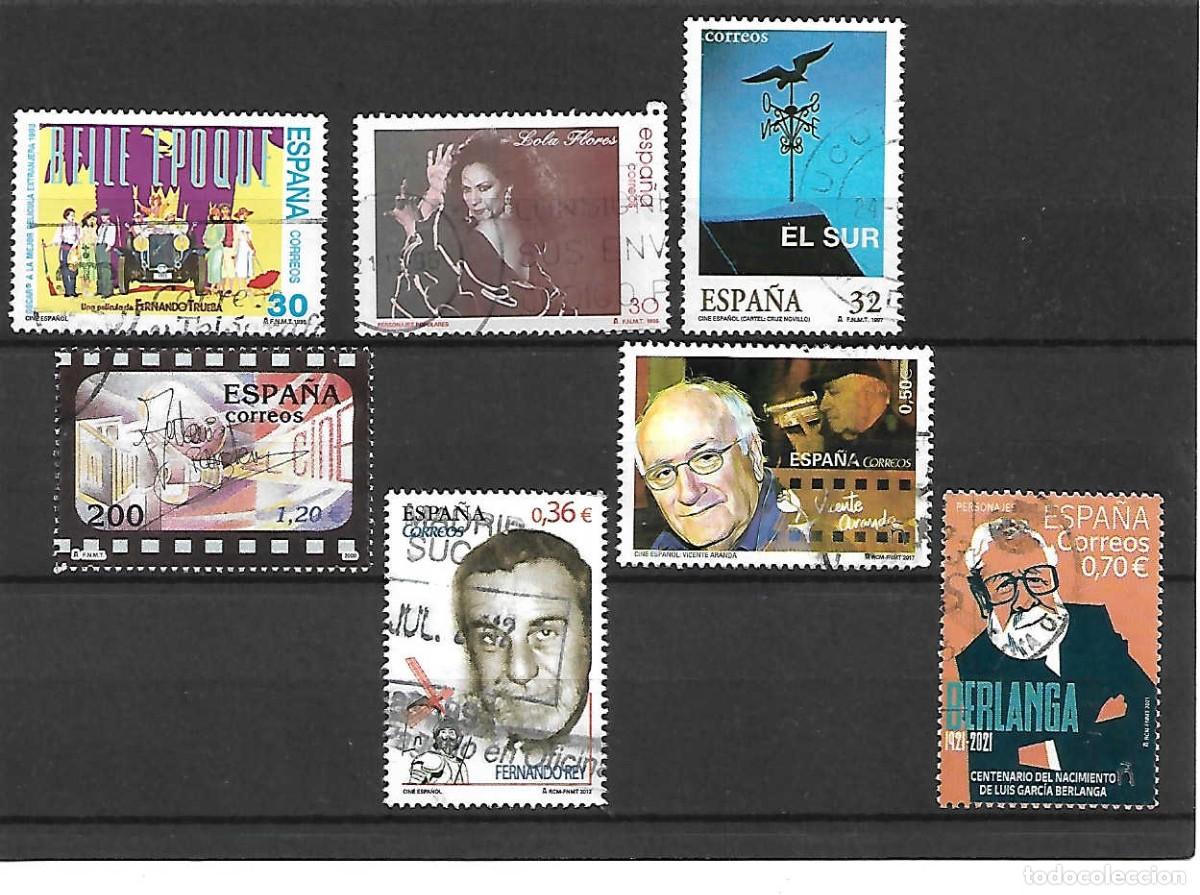Sellos: lote de7 sellos de CINE. Espa&ntilde;a, sellos a&ntilde;os 1995/2021