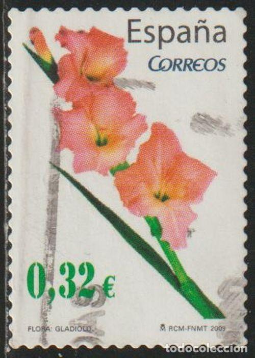 Sellos: Espa&ntilde;a 2009 Edifil 4463 Sello &ordm; Flora Flores Gladiolo (Gladiolus) Michel 4404 Yvert 4109 Spain Stamp