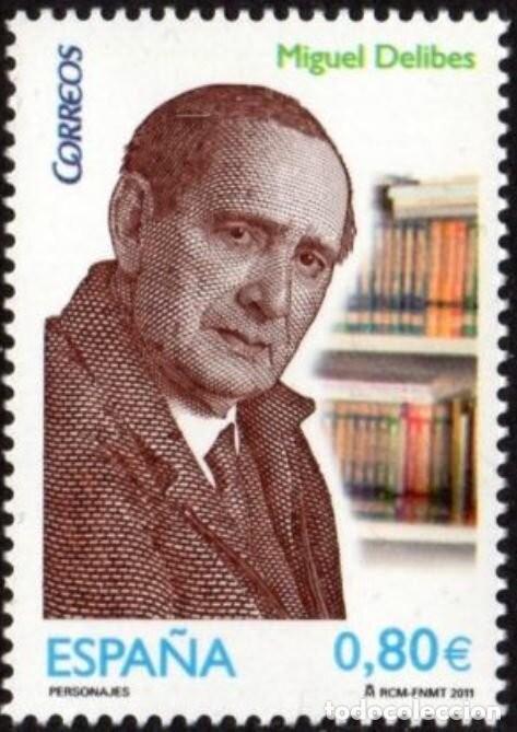 Sellos: Espa&ntilde;a 2011 Edifil 4671 Sello ** Personajes Miguel Delibes (1920-2010) Periodista y Escritor