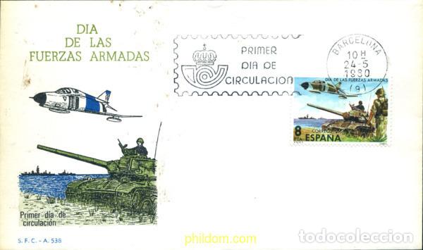 Francobolli: 282154 MNH ESPA&Ntilde;A 1980 DIA DE LAS FUERZAS ARMADAS