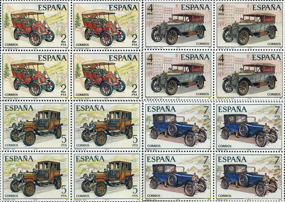 Francobolli: 326503 MNH ESPA&Ntilde;A 1977 COCHES ANTIGUOS