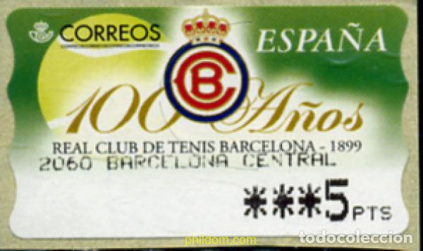 Sellos: 83175 MNH ESPA&Ntilde;A 1999 CENTENARIO DEL REAL CLUB DE TENIS DE BARCELONA