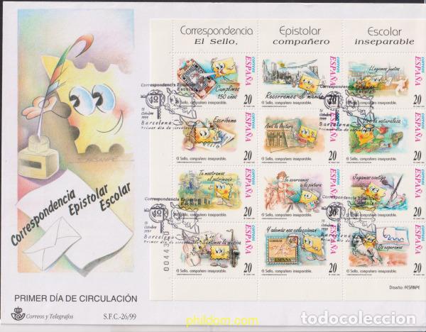 Francobolli: 551233 MNH ESPA&Ntilde;A 1999 CORRESPONDENCIA EPISTOLAR ESCOLAR