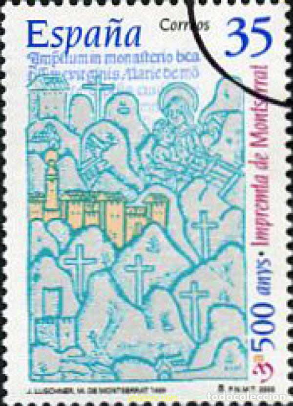 Sellos: 7129 MNH ESPA&Ntilde;A 2000 500 ANIVERSARIO DE LA IMPRENTA DE MONTSERRAT
