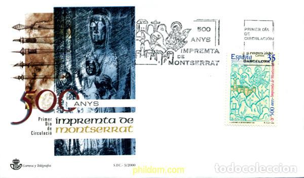 Sellos: 261040 MNH ESPA&Ntilde;A 2000 500 ANIVERSARIO DE LA IMPRENTA DE MONTSERRAT