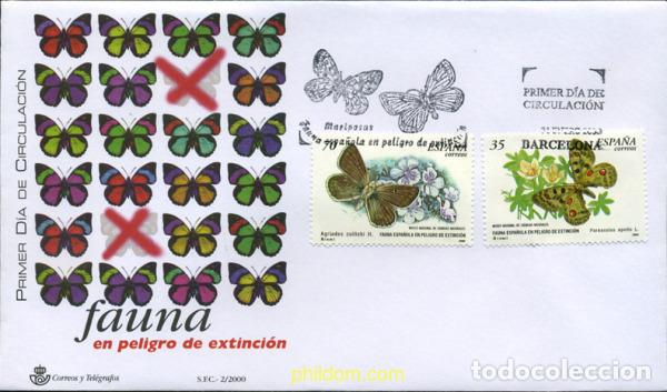 Sellos: 250309 MNH ESPA&Ntilde;A 2000 FAUNA ESPA&Ntilde;OLA EN PELIGRO DE EXTINCION