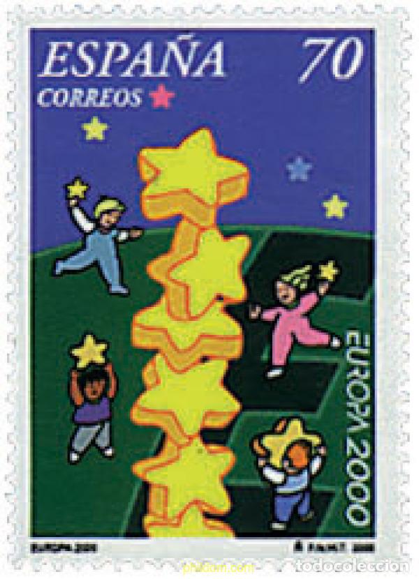 Sellos: 83139 MNH ESPA&Ntilde;A 2000 EUROPA CEPT. CONSTRUCCION EUROPEA