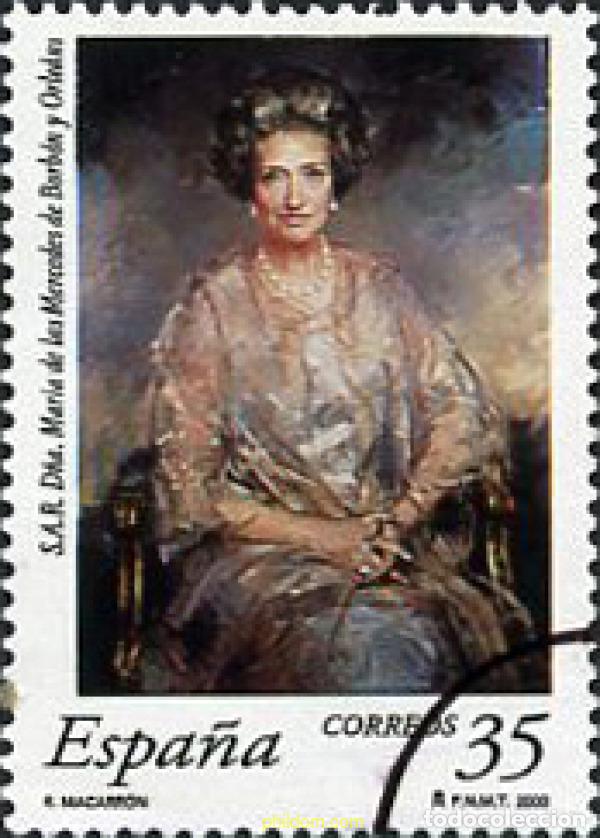 Sellos: 7137 MNH ESPA&Ntilde;A 2000 HOMENAJE A S.A.R. DO&Ntilde;A MARIA DE LAS MERCEDES DE BORBON Y ORLEANS